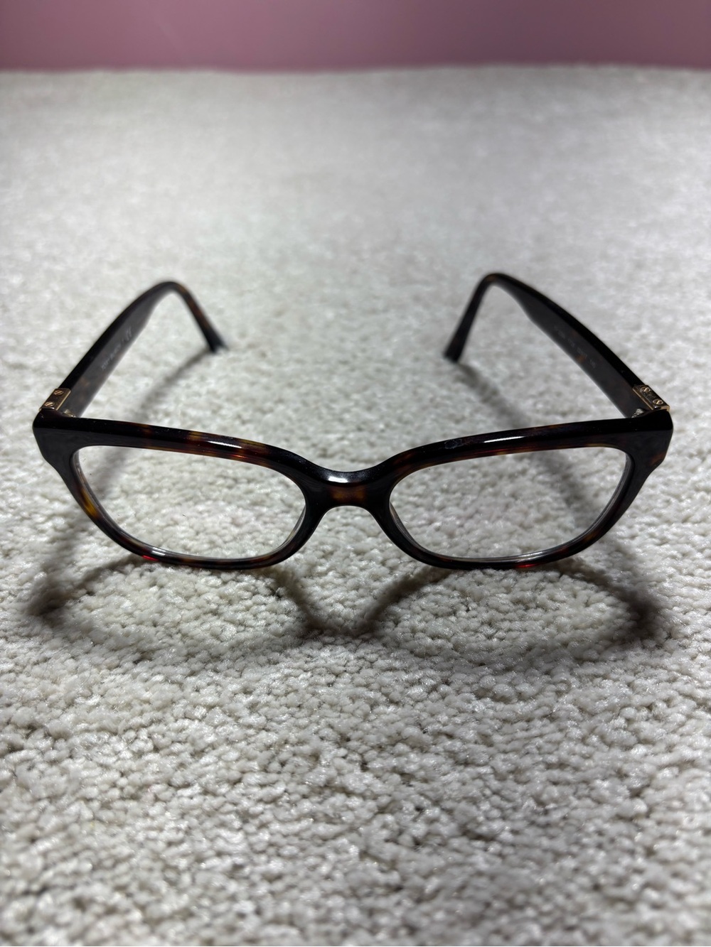 Tory Burch tortoise colored prescription glasses frames